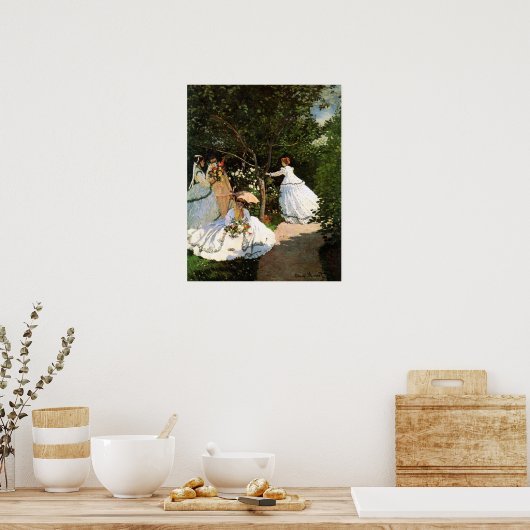 Monet Women in the Garden Poster (Keuken)