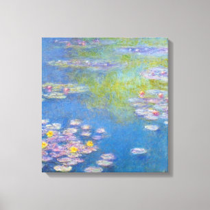 Monet Yellow Water Lilie Canvas Afdruk