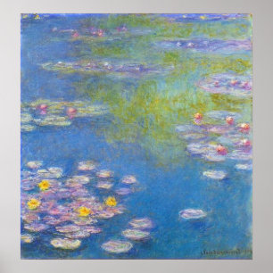Monet Yellow Water Lilie Poster