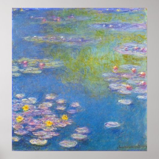 Monet Yellow Water Lilie Poster (Voorkant)