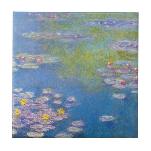 Monet Yellow Water Lilies Tile Tegeltje (Voorkant)
