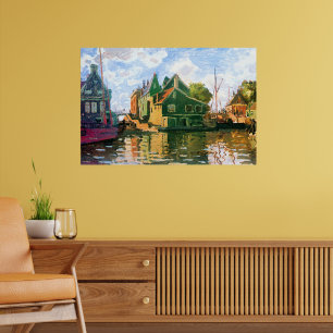 Monet - Zaandam, kanaalschilderij Poster