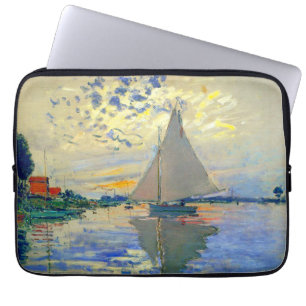 Monet Zeilboot bij Le Petit-Gennevilliers Laptop Sleeve