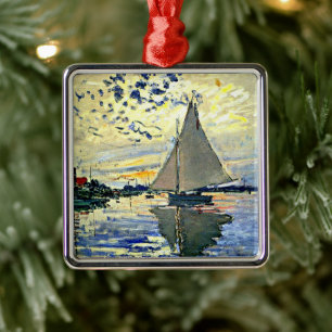 Monet - Zeilboot bij le Petit Gennevilliers Metalen Ornament