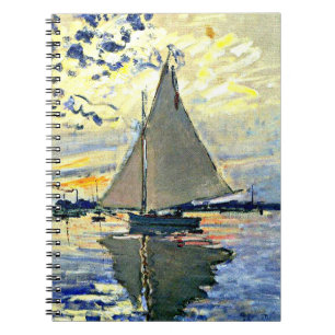 Monet - Zeilboot bij le Petit Gennevilliers Notitieboek