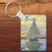 Monet Zeilboot bij Le Petit-Gennevilliers Sleutelhanger (Voorkant)