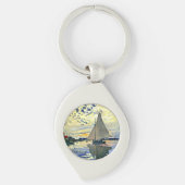 Monet - Zeilboot bij le Petit GENNEVILLIERS Sleutelhanger (Voorkant)