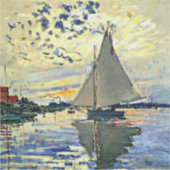 Monet - Zeilboot bij le Petit GENNEVILLIERS Sticker (Voorkant)