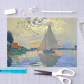 Monet Zeilboot bij Le Petit-Gennevilliers Tissuepapier (Craft)