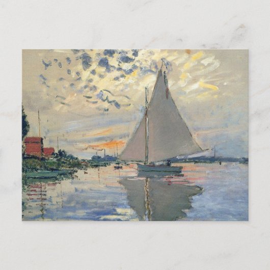 Monet zeilboot Frans impressionisme Klassieke kuns Briefkaart (Voorkant)
