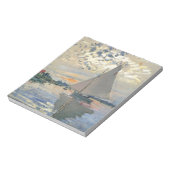 Monet zeilboot Frans impressionisme Klassieke kuns Notitieblok (Gedraaid)