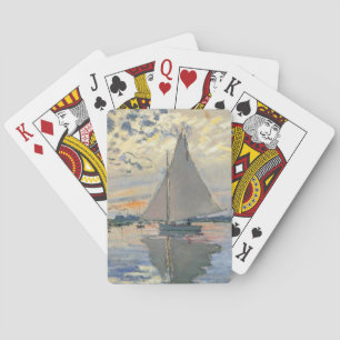 Monet Zeilboot Frans Impressionisme Klassieke Kuns Pokerkaarten