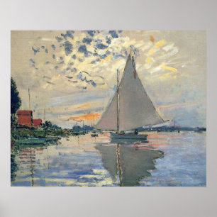 Monet zeilboot Frans impressionisme Klassieke kuns Poster