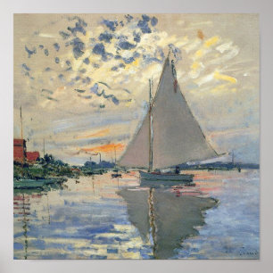 Monet zeilboot Frans impressionisme Klassieke kuns Poster