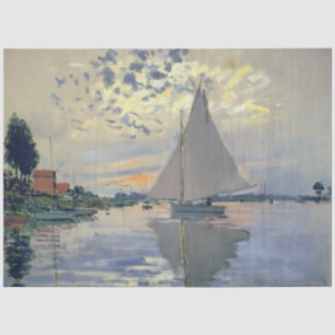 Monet Zeilboot Frans Impressionisme Klassieke Kuns Tissuepapier
