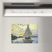 Monet - Zeilboot in le Petit GENNEVILLIERS Magneet (Insitu (Vaatwasser))