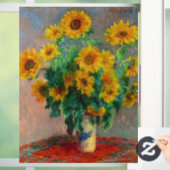 Monet-zonnebloemen Raamsticker (Huis)