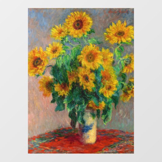 Monet-zonnebloemen Raamsticker (Vel)
