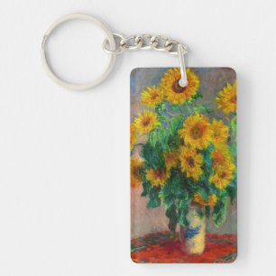 Monet-zonnebloemen Sleutelhanger