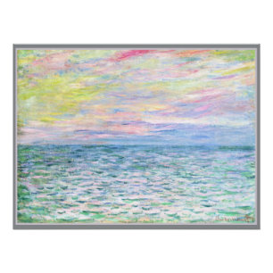 Monet - Zonsondergang bij Pourville, fijne kunst Perfect Poster