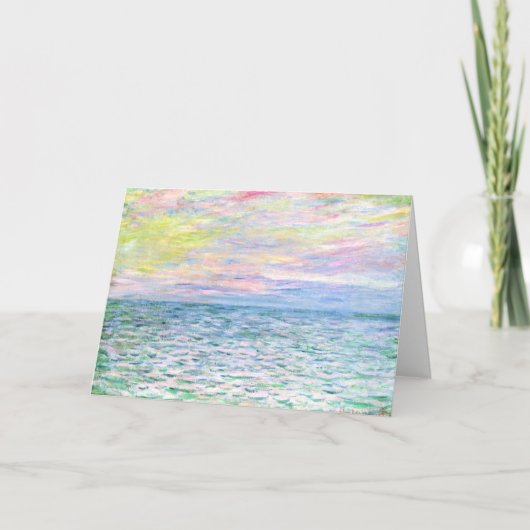 Monet - Zonsondergang bij Pourville, kunstdruk Kaart (Voorkant)