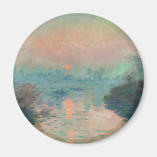 Monet Zonsondergang fijne kunst impressionistische Magneet