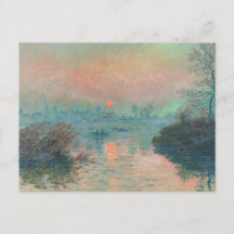 Monet Zonsondergang op de Seine Fijne Kunst Impres