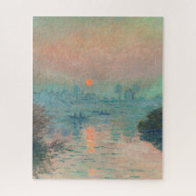 Monet Zonsondergang op de Seine Fijne Kunst Impres
