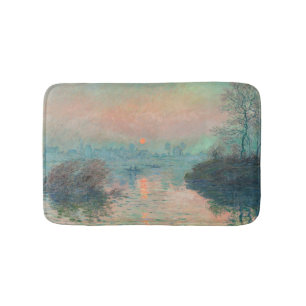 Monet Zonsondergang Seine Fijne Kunst Impressionis Badmat