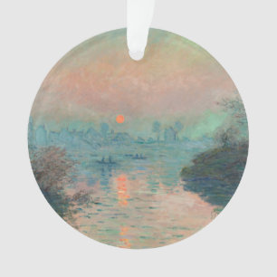 Monet Zonsondergang Seine Fijne Kunst Impressionis Ornament