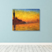 Monet Zonsondergang Venetië Kleurrijk Impressionis Canvas Afdruk (Insitu (Houten vloer))