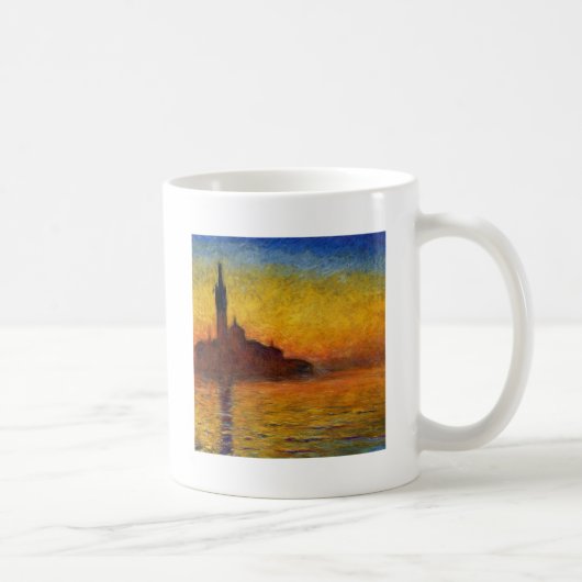 Monet Zonsondergang Venetië Kleurrijk Impressionis Koffiemok (Rechts)