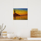 Monet Zonsondergang Venetië Kleurrijk Impressionis Poster (Keuken)