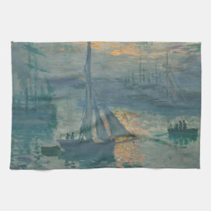 Monet Zonsopgang Mariene Impressionisme Schilderij Theedoek