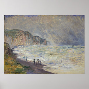 Monet - zwaar Zee in Pourville Poster