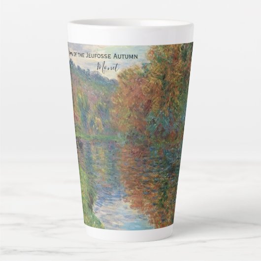 monetarm in de herfst van Jeufosse Latte Mok (Voorkant)