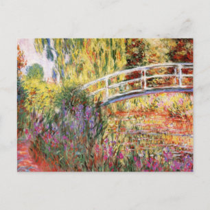 Monetbrug en bloemen briefkaart