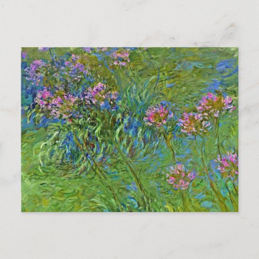 Monet's Agapanthus Flowers Briefkaart (Voorkant)