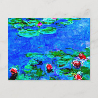 Monet's beroemde schilderij, Water Lilies (macro-u Briefkaart