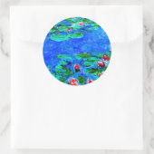 Monet's beroemde schilderij, Water Lilies (macro-u Ronde Sticker (Tas)