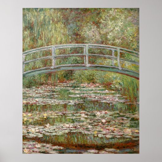 Monet's "Bridge Over a Pond of Water Lilies" 1899 Poster (Voorkant)