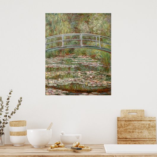 Monet's "Bridge Over a Pond of Water Lilies" 1899 Poster (Keuken)