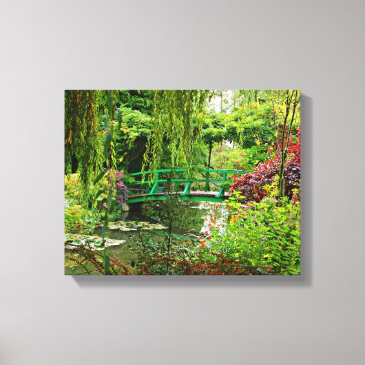 Monet's brug over lelvijver, Monet's tuin Canvas Afdruk (Voorkant)