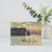 Monet's Cliff, Etretat, Sunset Briefkaart (Staand voorkant)
