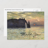 Monet's Cliff, Etretat, Sunset Briefkaart (Voorkant / Achterkant)