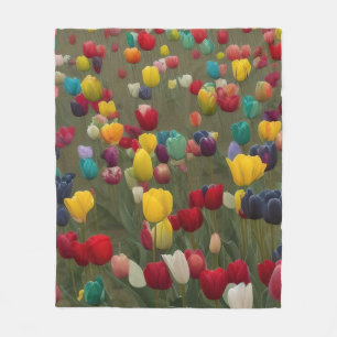 Monet's French Garden bij Giverny Tulpen Print 1 Fleece Deken