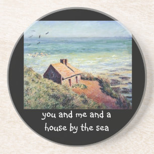 Monet's "House by the Zee"-costers Zandsteen Onderzetter