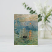 Monet's Impression Sunrise (bodemzweem) - 1872 Briefkaart (Staand voorkant)