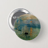 Monet's Impression Sunrise (bodemzweem) - 1872 Ronde Button 5,7 Cm (Voorkant /achterkant)