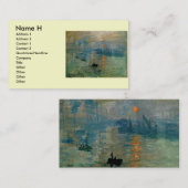 Monet's Impression Sunrise (bodemzweem) - 1872 Visitekaartje (Voorkant / Achterkant)